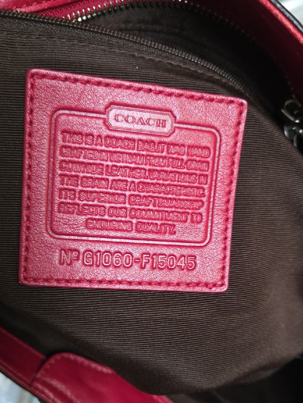 COACH Red Medium SOHO Pleated Leather Shoulder Bag 2006 - Picture 5 of 15